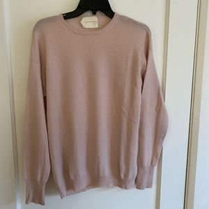 La garconne moderne baby pink cashmere sweater size XS